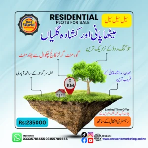 5 Marla and 10 Marla plots for sale in Chakwal by One World Marketing